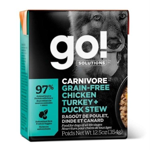 Go! Solutions Carnivore Chicken, Turkey + Duck Stew DF 12.5oz